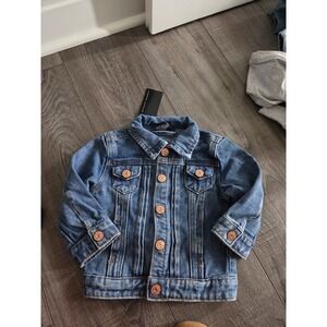 Little bipsy baby boy jean jacket 3-6‎ mos